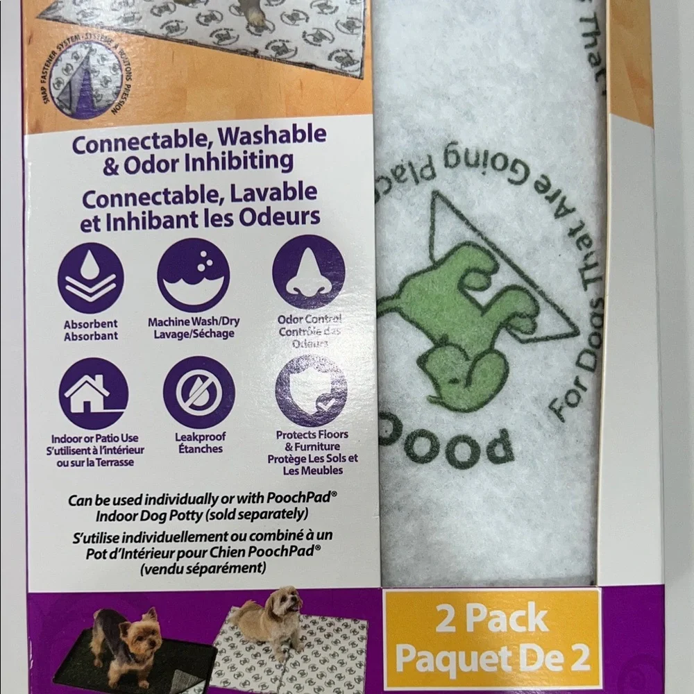 Eco-Friendly Indoor Dog Potty Pad - Green and White